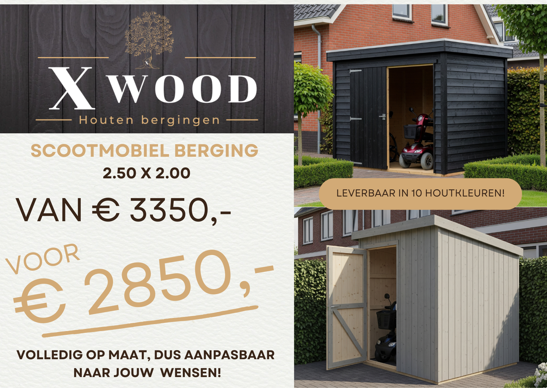 Aanbieding Xwood scootmobiel berging aanbieding xwood scootmobiel berging